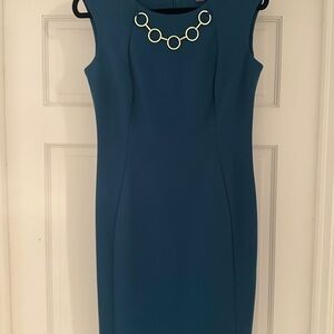 Calvin Klein Blue Sleeveless Sheath Dress